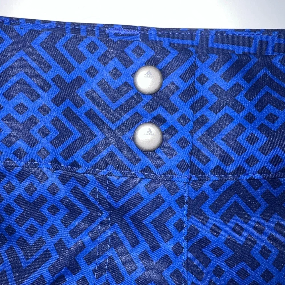 Adidas Golf Shorts‎ Womens 10 Blue Geometric Print Performance Active